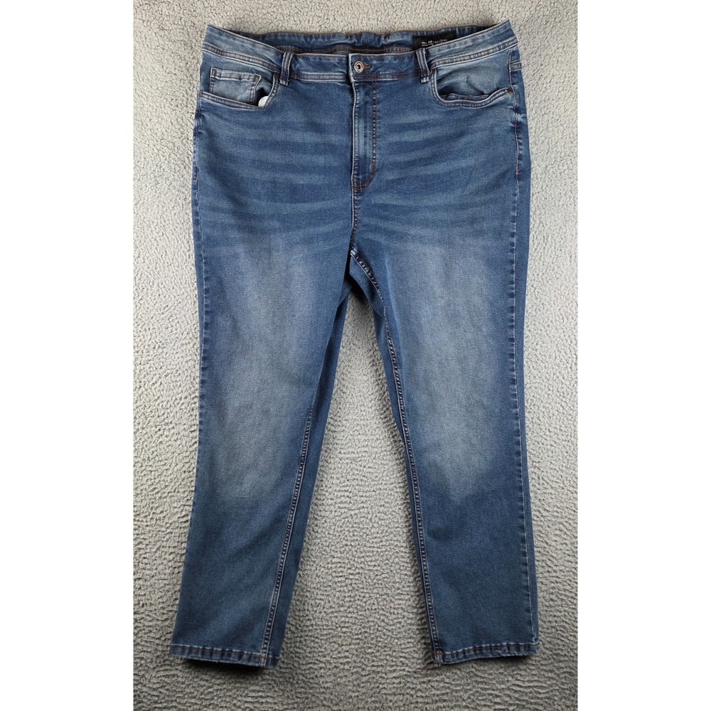The Perfect Jean NYC Jeans Mens‎ 42x30 (41x30) Blue Slim Thick Tapered Stretch